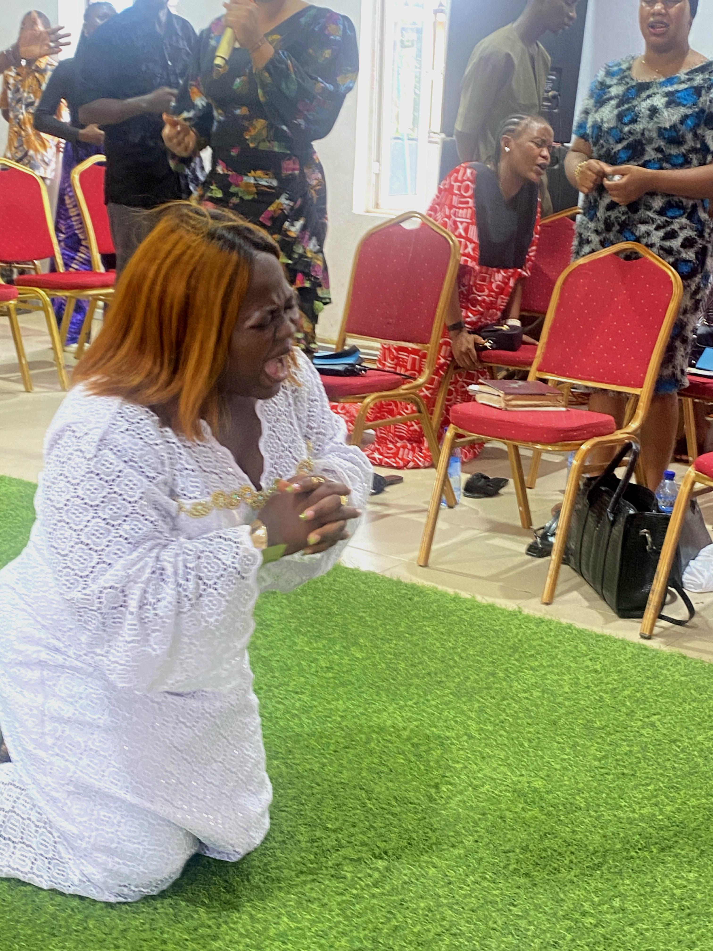 Congregation in prayer
